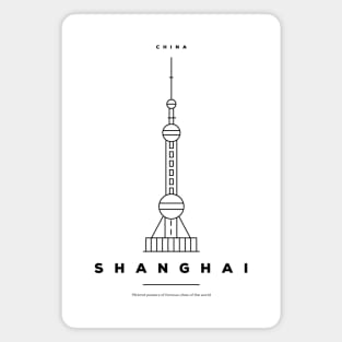 Shanghai Minimal Black Line Design Magnet